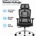 Lugano Black Yönetici Koltuğu