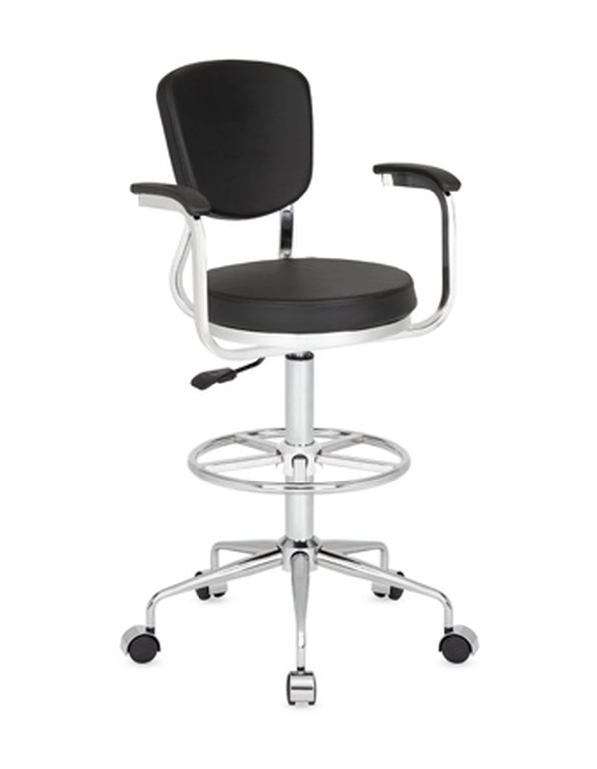 Kale-Ofis-Bar-734-Mercan Mercan 734 Kollu Yuvarlak Çemberli Yıldız Ayaklı Bar Taburesi - Görsel 1
