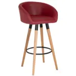 City 845 Ahşap Ayaklı Bar Taburesi
