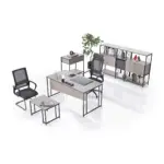 Troy Stone ofis masa takımı ve üç dolap modülü